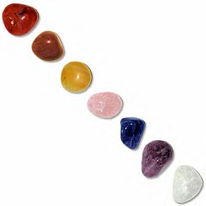seven crystals to correspond to seven chakra healing centres in Cardiff