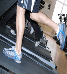 Treadmill runner following a sports massage treatment for lower back pain