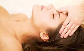 lady in Cardiff having Reiki healing